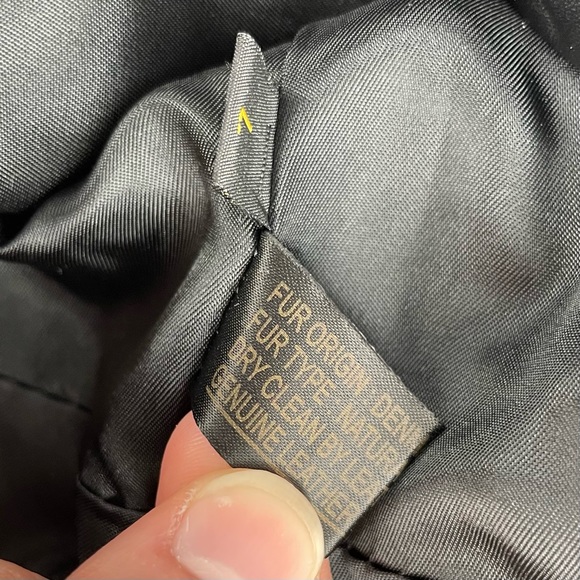 Vintage Chosen Couture Collection Leather Jacket Black Mink Trim L - Picture 7 of 8